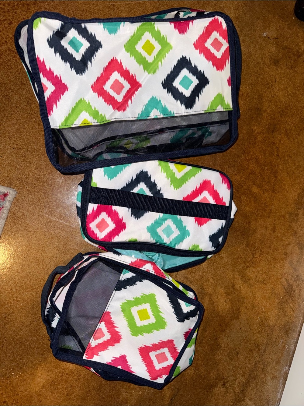 retired Thirty-One "Pack & Zip Travel Trio" Packing Cube